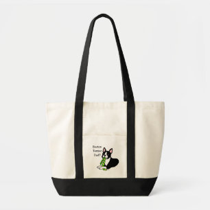 Boston Terrier Dad met Stropdas 1 Tote Bag