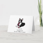 Boston Terrier Dad met Stropdas 2 Kaart (Achterkant)