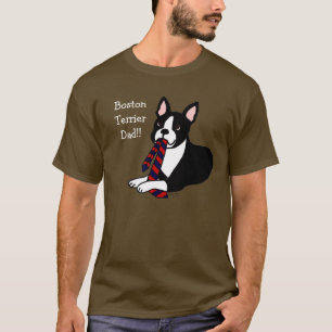 Boston Terrier Dad met Stropdas 2 T-shirt