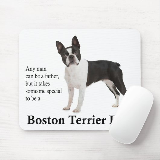Boston Terrier Dad Mousepad Muismat (Met muis)
