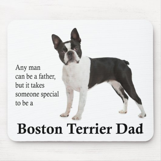 Boston Terrier Dad Mousepad Muismat (Voorkant)