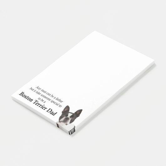 Boston Terrier Dad Post-It Notes (Schuin)