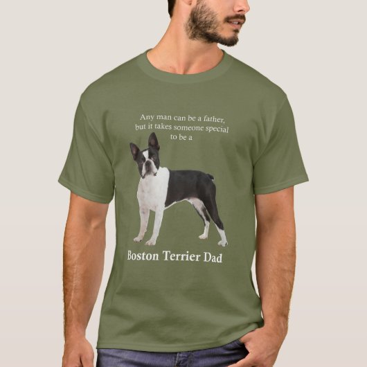 Boston Terrier Dad T-Shirt (Voorkant)