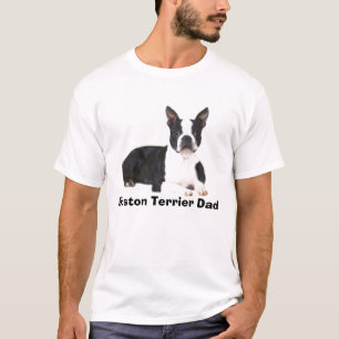 Boston Terrier Dad T-Shirt Double Quote & Afbeeldi