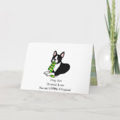 Boston Terrier Daddy 1 Plaid Kaart (Achterkant)