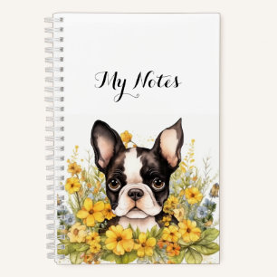 Boston Terrier Dagboek Schot Records Notitieboek