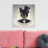 Boston Terrier - De Amerikaanse Gentleman Canvas Afdruk (Insitu (Woonkamer))