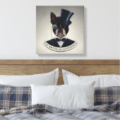 Boston Terrier - De Amerikaanse Gentleman Canvas Afdruk (Insitu (Slaapkamer))