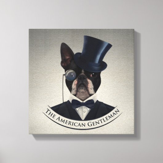 Boston Terrier - De Amerikaanse Gentleman Canvas Afdruk (Voorkant)