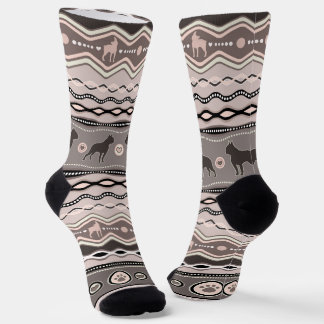 Boston Terrier - Decoratief Patroon in pastels Sokken