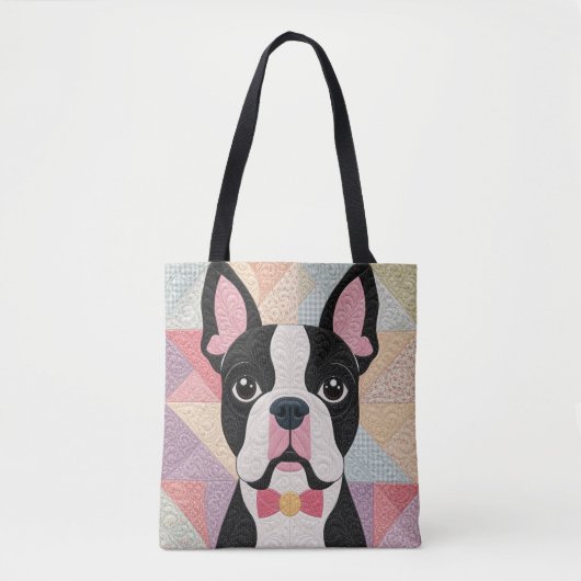 Boston Terrier Dekbed Tote Bag (Voorkant)