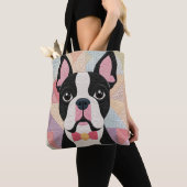 Boston Terrier Dekbed Tote Bag (Dichtbij)
