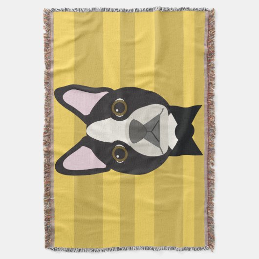 Boston Terrier Deken (Voorkant Verticaal)