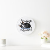 Boston Terrier die Schattig zijn Ronde Klok (Huis)