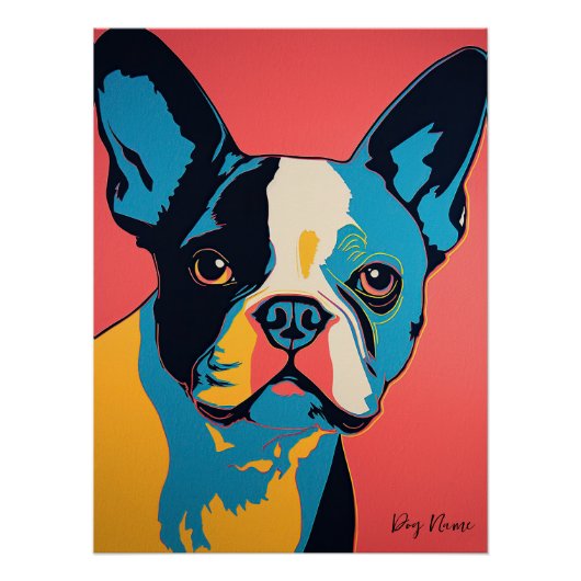 Boston Terrier Dog 001 - Bruno Pokopen Perfect Poster (Voorkant)