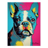 Boston Terrier Dog 005 - Bruno Pokopen Perfect Poster (Voorkant)