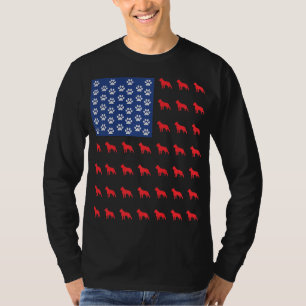 Boston terrier dog American flag 4th of july T-shirt
