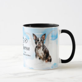 Boston Terrier Dog Angel Custom Pet Memorial Mok