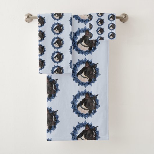 Boston Terrier Dog Animal Bad Handdoek (Insitu)