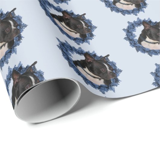 Boston Terrier Dog Animal Cadeaupapier (Rol Hoek)
