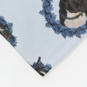 Boston Terrier Dog Animal Pattern Fleece Deken (Hoek)