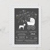Boston Terrier Dog Baby shower Kaart (Voorkant / Achterkant)