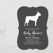 Boston Terrier Dog Baby shower Kaart (Voorkant / Achterkant)