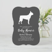 Boston Terrier Dog Baby shower Kaart (Staand voorkant)