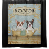 Boston Terrier Dog Bathroom Douchegordijn (Voorkant)