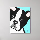 Boston Terrier Dog Canvas Afdruk (Voorkant)