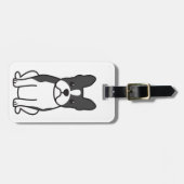 Boston Terrier Dog Cartoon Bagagelabel (Voorkant horizontaal)