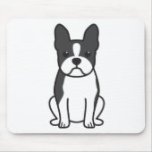Boston Terrier Dog Cartoon Muismat (Voorkant)