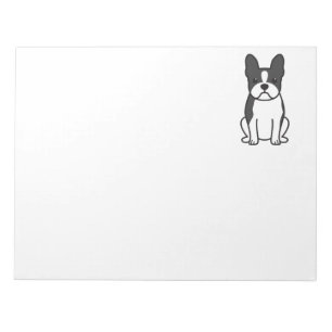 Boston Terrier Dog Cartoon Notitieblok