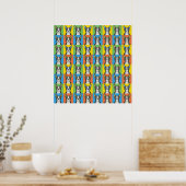 Boston Terrier Dog Cartoon Pop-Art Poster (Keuken)