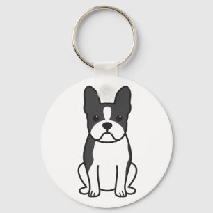Boston Terrier Dog Cartoon Sleutelhanger