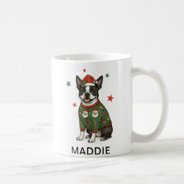 Boston Terrier Dog Christmas Sweater Koffiemok