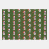 Boston Terrier Dog Christmas Wrapping Paper Sheets (Voorkant 3)
