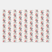 Boston Terrier Dog Christmas Wrapping Paper Sheets (Voorkant)