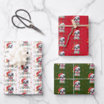 Boston Terrier Dog Christmas Wrapping Paper Sheets<br><div class="desc">Kerst Boston Terrier hondenpatroon Verpakking Papieren Bladen - Wit | Red | Green.</div>
