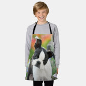 Boston Terrier Dog Cute Puppy Animal Head Foto - Schort (Gedragen)