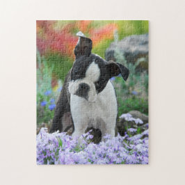 Boston Terrier Dog Cute Puppy Game 11x14 Legpuzzel