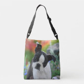 Boston Terrier Dog Cute Puppy Photo op Crossbody Crossbody Tas (Achterkant)