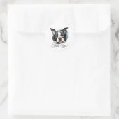Boston Terrier Dog Dank u Ronde Sticker (Tas)
