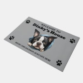 Boston Terrier Dog Deurmat (Schuin)