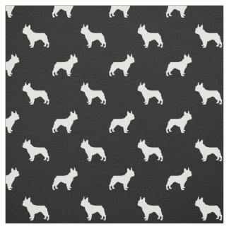 Boston Terrier dog fabric - zwart-wit Stof