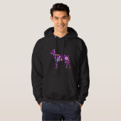 Boston Terrier Dog Flowers pattern grappige ideeën Hoodie (Voorkant volledig)