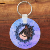 Boston Terrier Dog gepersonaliseerd Sleutelhanger (Voorkant)