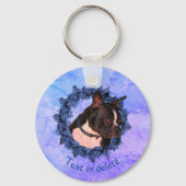 Boston Terrier Dog gepersonaliseerd Sleutelhanger (Achterkant)