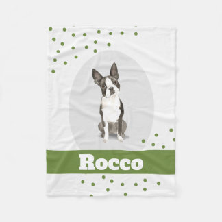 Boston Terrier Dog gepersonaliseerde stippen deken