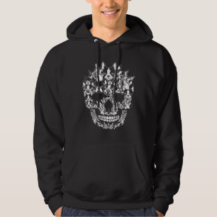 Boston Terrier Dog Graphic Halloween Skull Costuum Hoodie